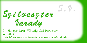 szilveszter varady business card