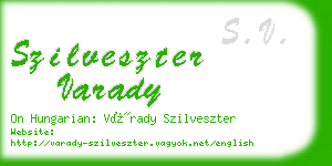 szilveszter varady business card